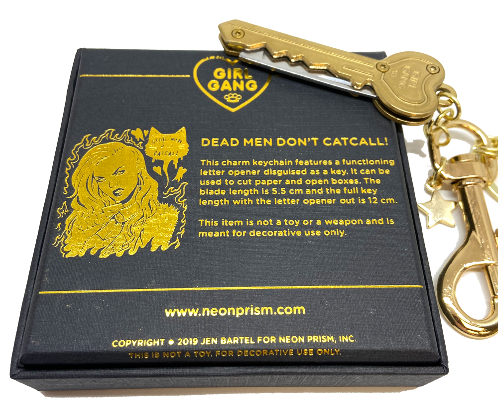 Gold Dead Men Don't Catcall Keychain – Jen Bartel