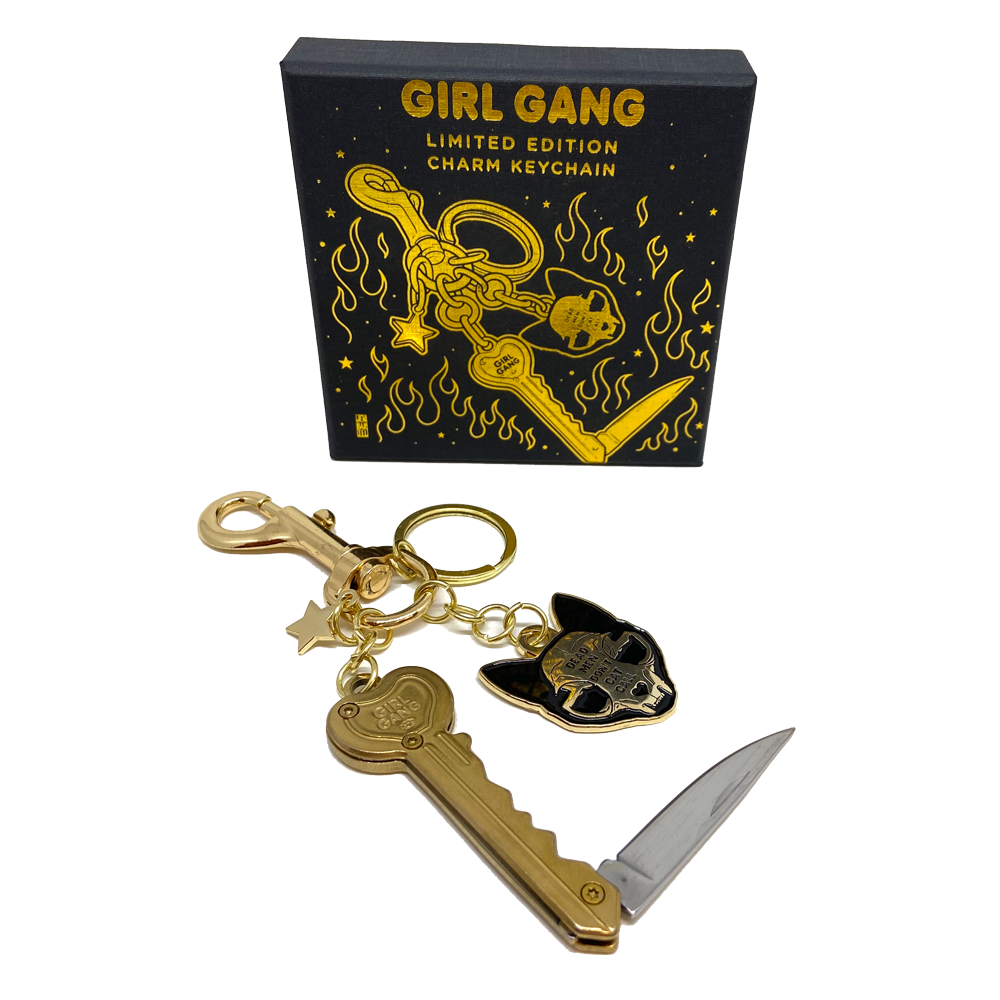 Gold Dead Men Don't Catcall Keychain