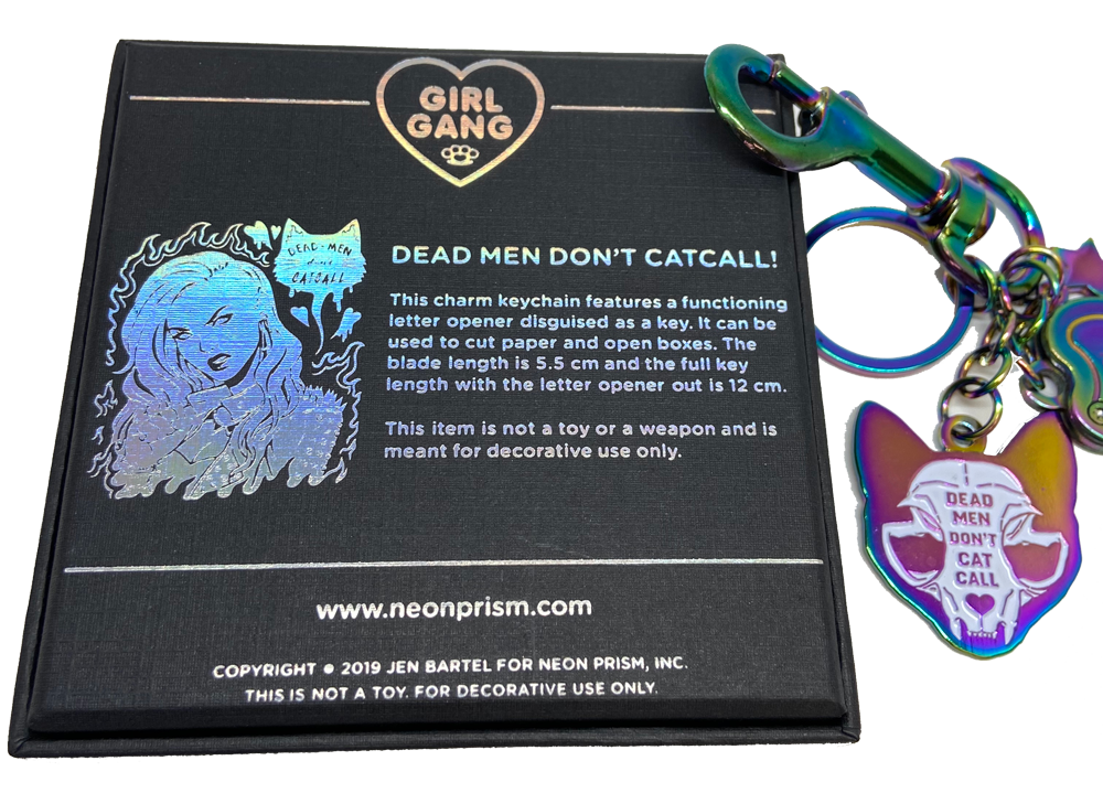 Iridescent Dead Men Don't Catcall Keychain