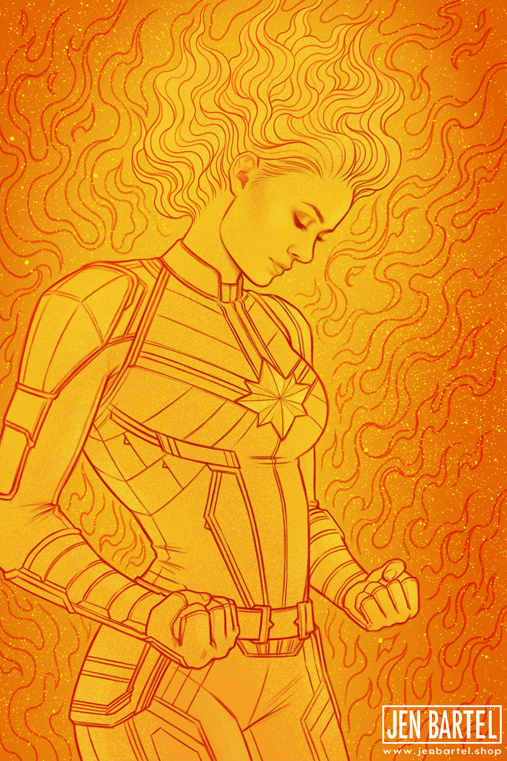 Captain Marvel Worthy Print