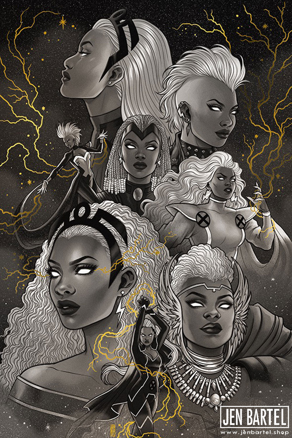Storm Gold Foil Print