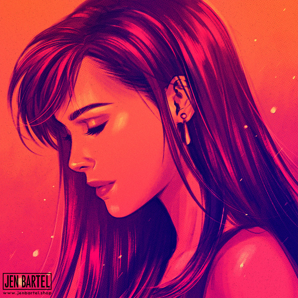 Tifa Portrait Print
