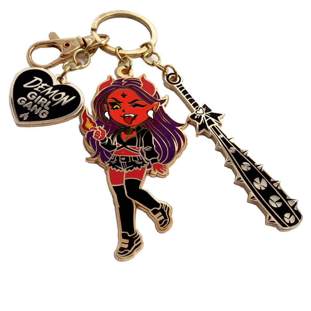 Jin Demon Girl Gang Keychain