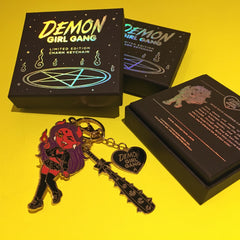 Jin Demon Girl Gang Keychain