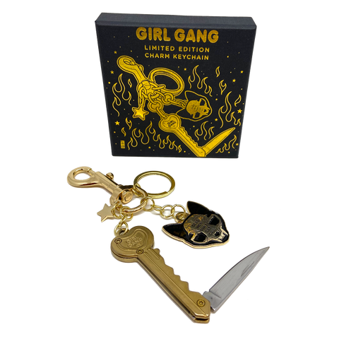 Gold Dead Men Don't Catcall Keychain
