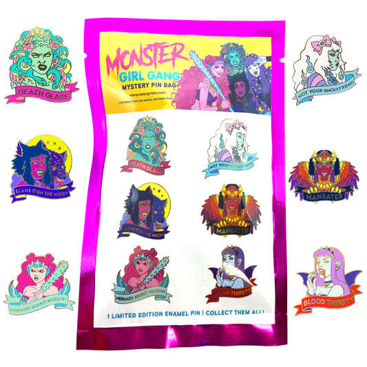 Monster Girl Gang Mystery Pins